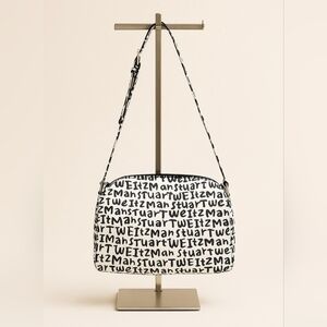 Stuart Weitzman Graffiti Print Leather Crossbody Purse Shoulder Bag